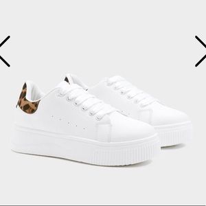 Platform leopard sneakers